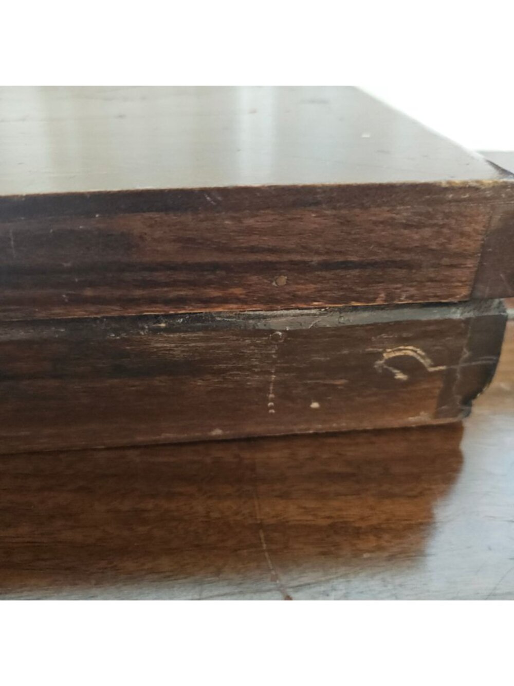 Rogers Wood Flatware Silverware Chest 17" anti tarnish fabric lined box vtg 80s - Picture 5 of 8